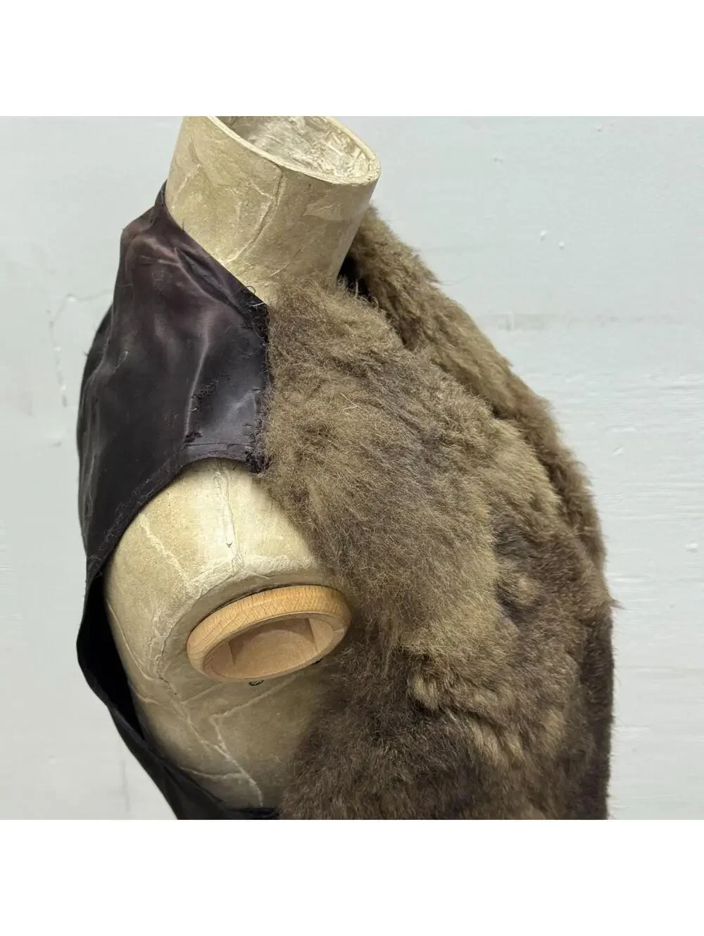 Vintage 60s 70s Rabbit Fur Western Film Costume Vest